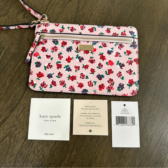 NWT Kate Spade New York Pink Multi Tinie Floral Mini Clutch - Picture 7 of 7